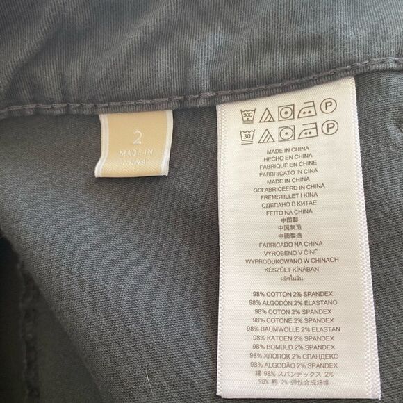 MICHAEL Kors Gray Pants Zipper Hem Size 2 - Picture 2 of 4